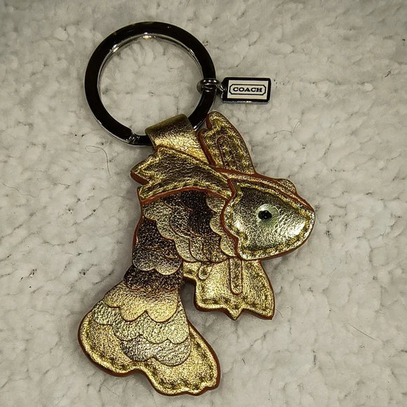 Coach Leather Koi Fish Keychain - Picture 1 of 6